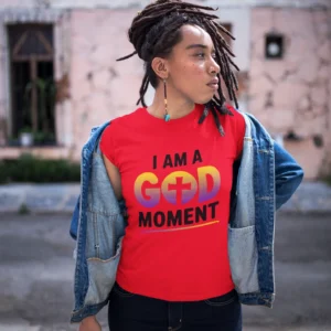Mockup of A  Girl with Locks Wearing a T shirt While Looking To The Side